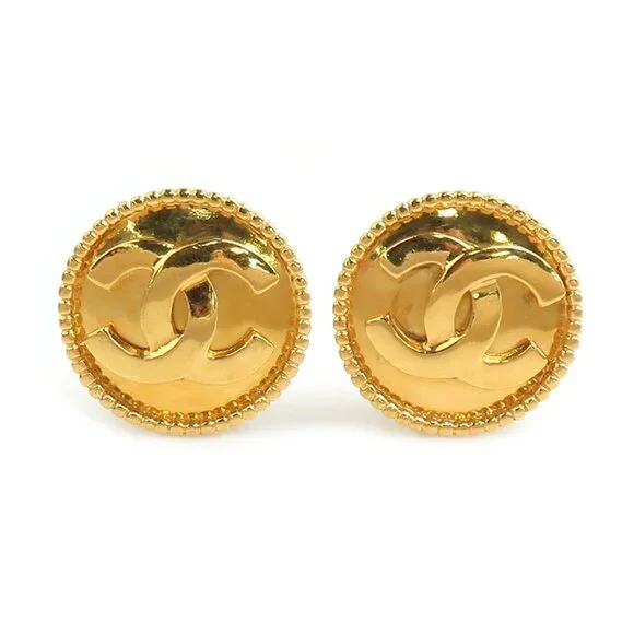 CHANEL Authentic Gold Earrings - Picture 1 of 5